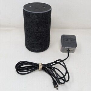 Amazon Echo 2nd Gen Smart Speaker Alexa Dolby Processing Charcoal Fabric